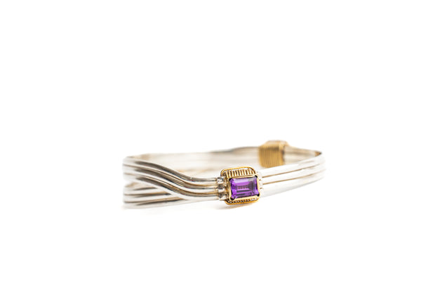 Pulsera Origen- Amatista y Cuarzo Verde