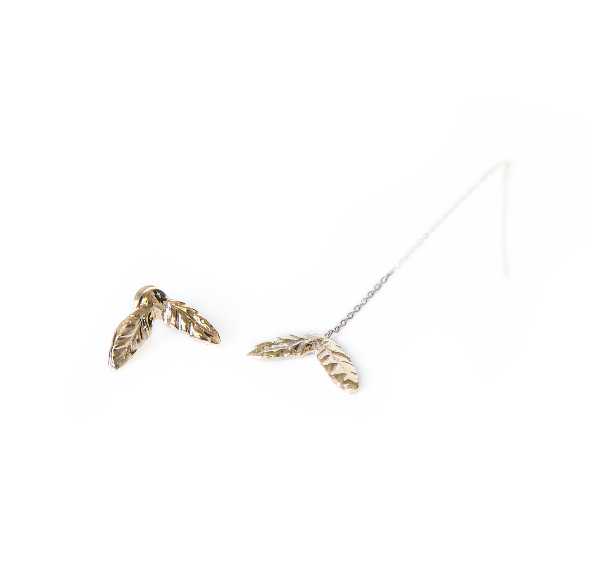 Palmerita Asymmetrical Earrings Gold